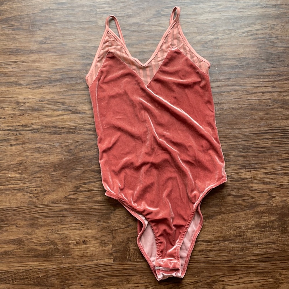Top shop velvet bodysuit
